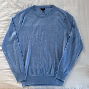 Men’s J.Crew Light Blue Merino Wool Sweater Size Small